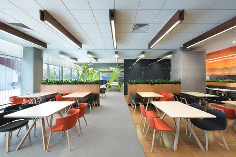 20160919_pdm_micosoft-8 Canteen Design, Cafeteria Design, Office Canteen, Screen House, Workplace Design, Retail Design Blog, Break Room, Suzhou, The Goal