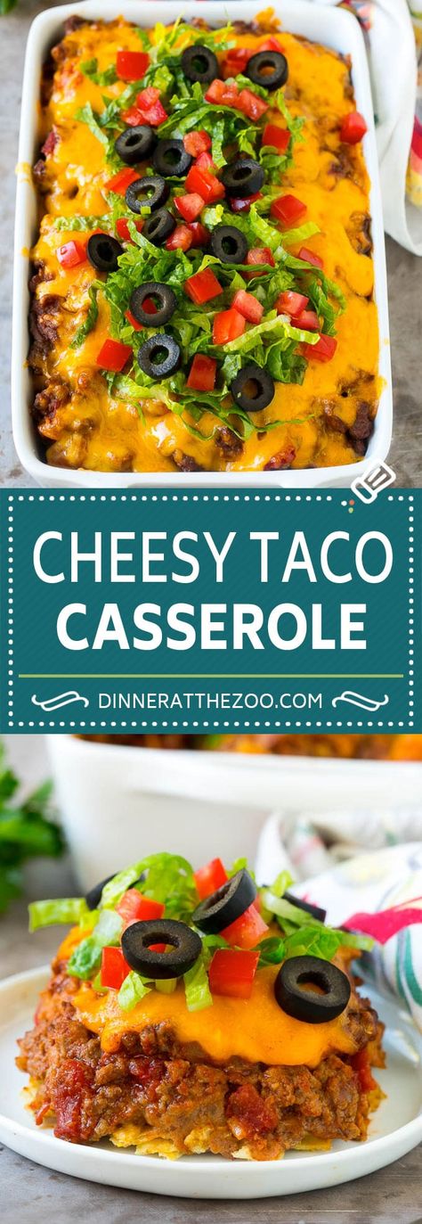 Taco Casserole Recipe | Mexican Casserole | Beef Casserole #casserole #tacos #beef #dinner #cheese #dinneratthezoo Casserole Beef, Recipe Mexican, Taco Seasoning Recipe, Mexican Casserole, Seasoning Recipe, Cheesy Casserole, Taco Casserole, Recipe Dinner, Tacos Beef