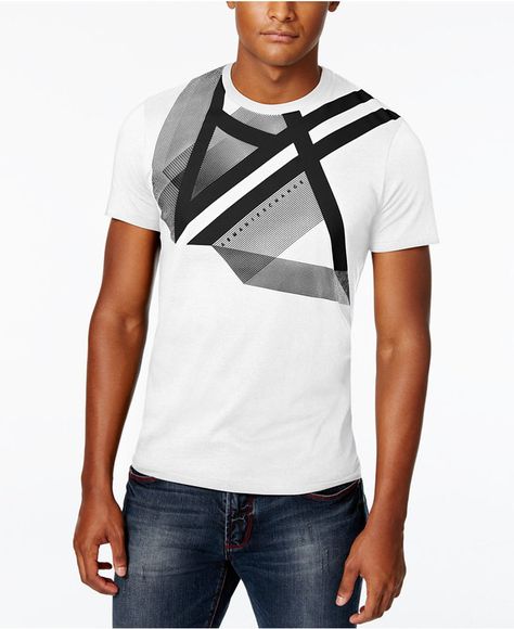 Armani Exchange Men's Right Side Up Graphic-Print Logo T-Shirt Smart Casual Polo Shirt, Womens Professional Fashion, T Shirt Company, Armani Exchange Men, Screen Printing Shirts, Sports Tees, Be Mine, Mens Activewear, Armani Exchange