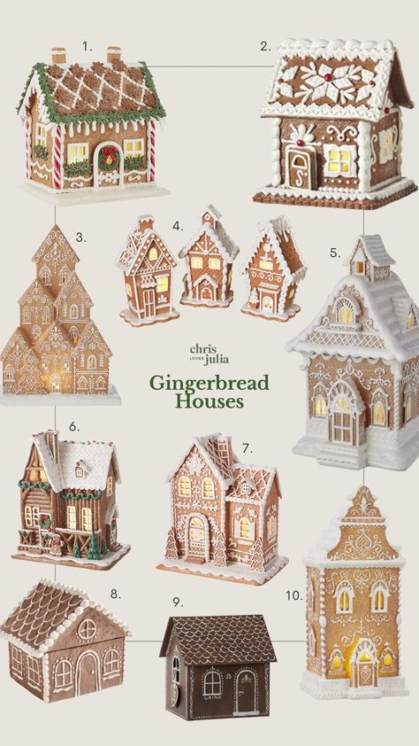 Raz Gingerbread House, Folklore Gingerbread House, Diy Gingerbread Village Ideas, Gingerbread House Christmas Ornaments, Diy Gingerbread House Templates, Gingerbread House Plans Templates, Ginger Bread House Decoration Ideas, Ginger Bread Cardboard House, Brown And White Gingerbread House