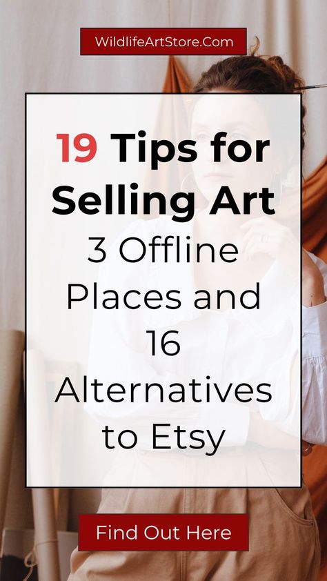 19 Places to Sell Art: 3 Offline and 16 Etsy Alternatives Art Biz, Where To Sell, Sell Art, Selling Art Online, Selling Artwork, From Home, Sell Your Art, To Sell, To Start