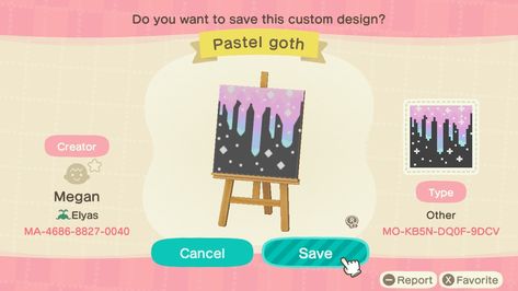 Acnh Pastel Goth, Acnh Design, Pastel Goth, Wisteria, Sign Design, Animal Crossing, Custom Design, Pastel, Coding