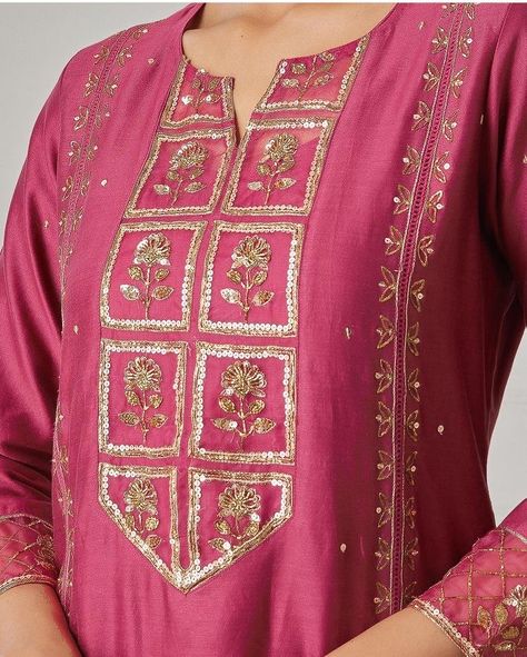 Shawl Embroidery, Women Reference, New Embroidery Designs, Maggam Work Designs, Punjabi Fashion, Hand Embroidery Dress, Simple Kurta Designs, Designer Kurti Patterns, Embroidery On Kurtis