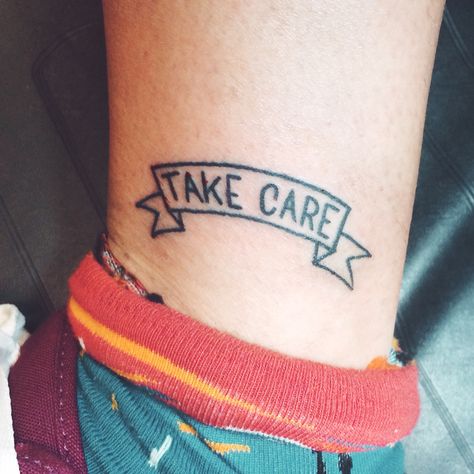 Take care drake ankle tattoo Take Care Tattoo, Take Care Drake, Ankle Tattoo, Tattoo Inspo, Fish Tattoos, Jesus Fish Tattoo, Take Care, Drake, Tattoos