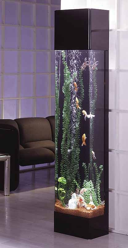 Thinking of a tower...   Takes up less space and great for coral/live rock formations I HAVE BEEN THINKING OF A TOWER TOO, DIDN'T KNOW HOW SALTWATER WOULD BE Aquarium Mural, Acrylic Aquarium, Amazing Aquariums, Cool Fish Tanks, Aquarium Terrarium, Home Aquarium, Cool Fish, Aquarium Design, Tanked Aquariums