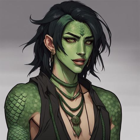 Female Yuan Ti, Yuanti Pureblood, Yuan-ti Pureblood Female, Dnd Yuan Ti, Yuan Ti Pureblood, Nonbinary Art, Monk Dnd, Yuan Ti, Advanced Dungeons And Dragons