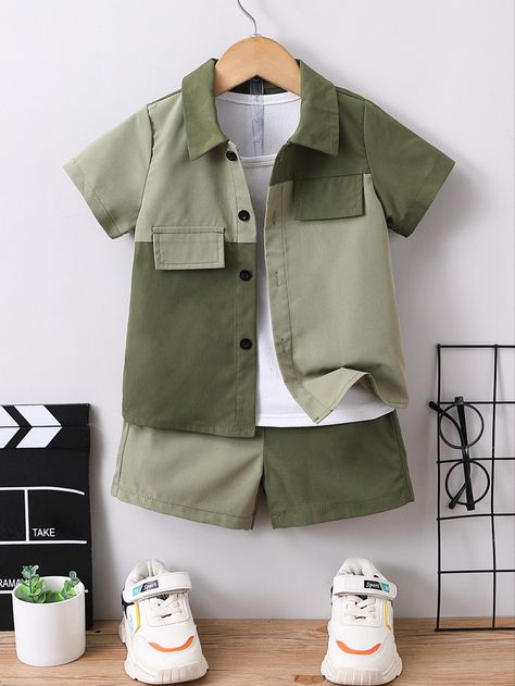 Young Boy Outfits, Shein Kids, Baby Boy Dress, Boys Summer Outfits, Classy Casual Outfits, Kids Clothes Boys, Baby Boy Fashion, Toddler Boy Outfits, Summer Boy