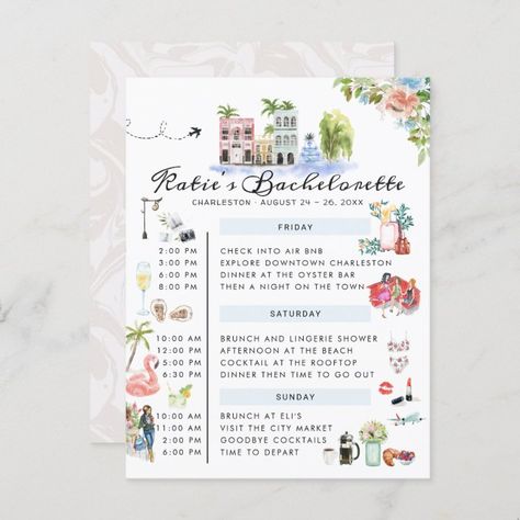 Destination Birthday Party, Itinerary Invitation, Bachelor Party Invitations, Beach Invitations, Bachelorette Weekend Itinerary, Bachelorette Weekend Invitations, Bachelorette Itinerary, Weekend Itinerary, Nashville Bachelorette