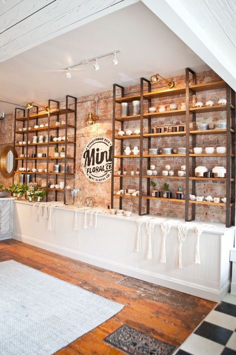 Inside Store Design, Modern Farmhouse Commercial Design, Local Store Design, Business Shelves Display Ideas, Small Country Store Ideas, Wellness Store Design, Rustic Store Design, Industrial Store Design, Rustic Retail Store Design