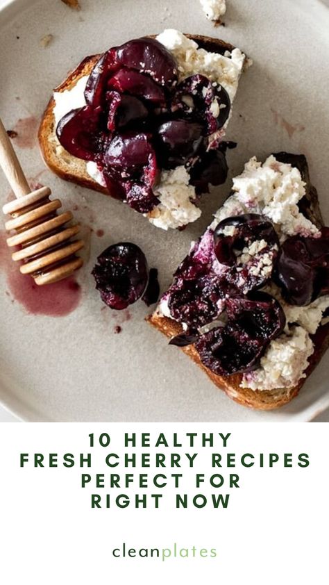 Cherries are in season, so it’s the perfect time to grab a bag at the grocery store or farmers market and add them to, well, everything. We gathered 10 cherry recipes for all kinds of meals and snacks, so you can get the most out of this seasonal fruit right now. Healthy Cherry Recipes, Fresh Cherry Recipes, Cherry Seeds, Seasonal Fruit, Easy Summer Meals, Frozen Cherries, Cherry Recipes, Fresh Cherries, Love Eat