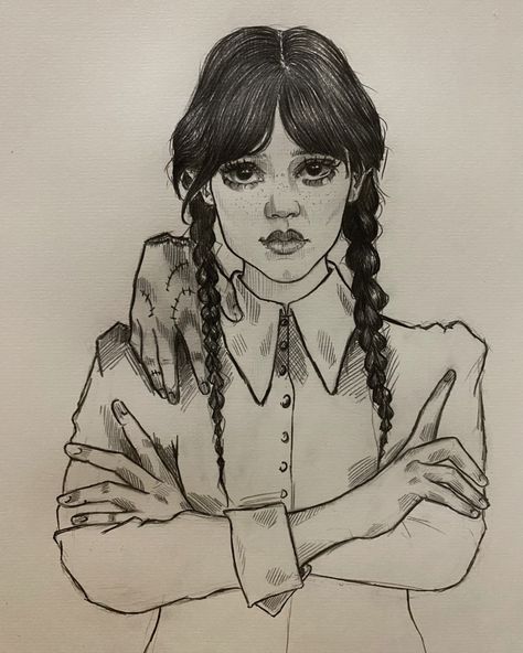 Jenna Ortega How To Draw Jenna Ortega, Jenna Ortega Drawing Sketch, Drawing Jenna Ortega, Jenna Ortega Drawing, Eye Ideas, Drawing Wallpaper, Graffiti Wallpaper, Portrait Images, Sketches Easy