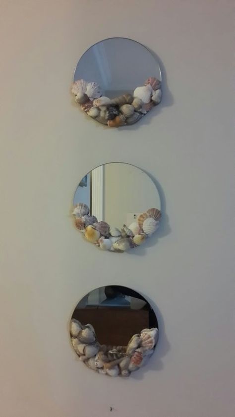 Bedroom mirror fresh home decor idea 2023 Seashell Room Decor, Seashell Art Diy, Mirror Decor Ideas, Girly Apartment Decor, Beachy Room, Shells Diy, Easy Diy Room Decor, Home Decor Wallpaper, Desain Buklet