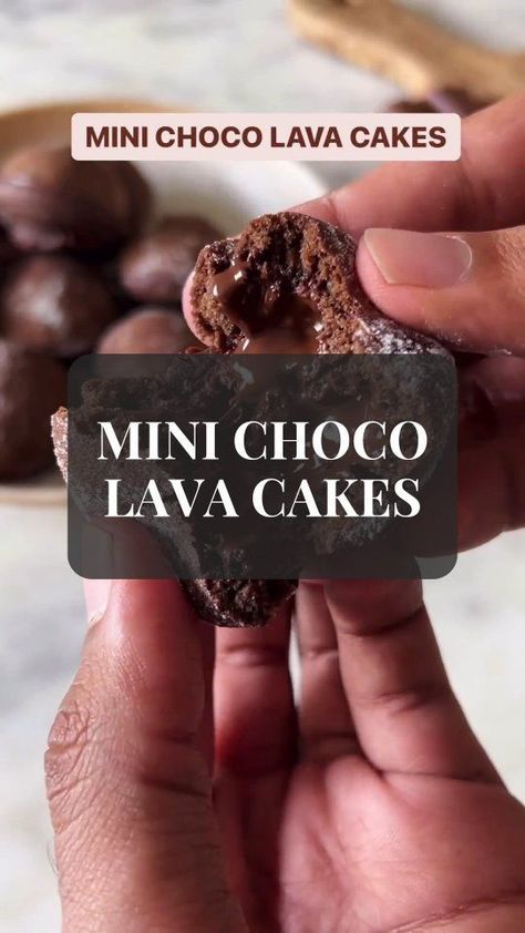 Mini Choco Lava Cakes ❤😍😋   Have you tried this amazing recipe so far? It's DELICIOUS 🔥 Huge shoutout to our friend @shivesh17 for this idea! 👩‍🍳 INGREDIENTS  🎨 -⅓ cup castor sugar -2 tbsp melted butter -½ cup warm milk -3/4 cup all purpose flour  -1/4 cup cocoa powder -½ tsp baking powder -10-12 Chocolate chunks/pieces  STEPS 1️⃣2️⃣3️⃣ 1. Take sugar and melted butter in a bowl and whisk well.  2. When incorporated well, add in the warm milk and mix again.  3. Then, add all your dry ingred Choco Lava, Lava Cakes, Warm Milk, Have You Tried, Melted Butter, Cocoa Powder, Purpose Flour, Shout Out, Cocoa