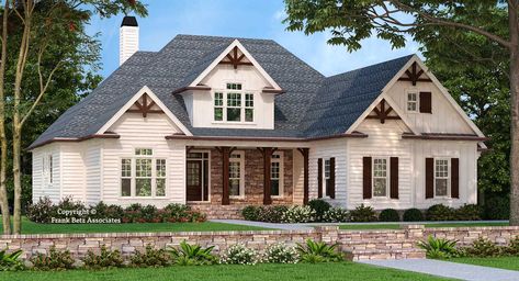 Craftsman House Plan - 4 Bedrooms, 3 Bath, 2400 Sq Ft Plan 85-181 Attractive Tips, Country Cottages, Craftsman Style Homes, Country Style House Plans, Bedroom Floor Plans, Craftsman House Plan, Farmhouse House, Farmhouse Plan, Craftsmen Homes