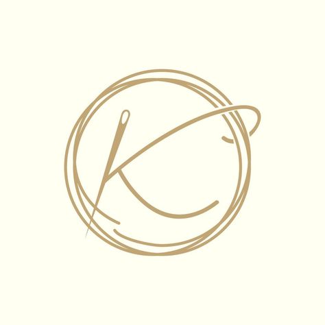 K S Logo Design, Yarn Graphic Design, The Letter K Design, Tailor Logo Design Ideas, Tailor Logo Design Creative, Handmade Logo Design Ideas, Letter S Logo Design Creative, Textile Logo Design Ideas, Clothing Logo Design Creative