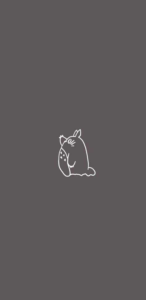 Totoro Matching Wallpaper, Grey Wallpaper Aesthetic Anime, Grey Anime Background, Grey Aesthetic Wallpaper Anime, Minimalist Gray Wallpaper, Grey Wallpaper Iphone Aesthetic, Totoro Phone Wallpaper, Gray Anime Aesthetic, Totoro Aesthetic Wallpaper