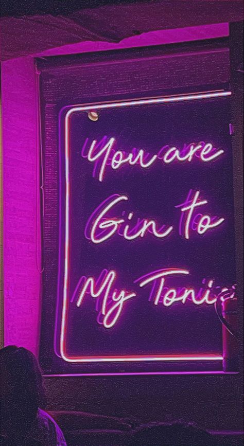 Gin And Tonic Aesthetic, Gin Tonic Quotes, Gin Aesthetic, Broken Bottle, Content Creating, Gin Cocktail Recipes, Neon Quotes, Neon Words, Gin Cocktail