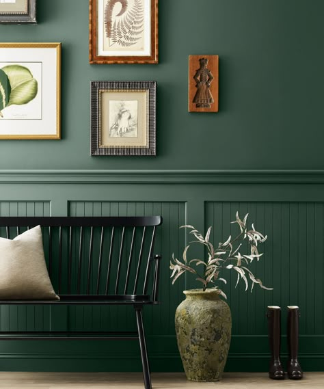 The biggest color trends of 2024 | Homes & Gardens Kelly Green Painted Walls, Lick Green 06 Paint Living Room, Greenwich Village Paint Color, Drab Paint Colors, Benjamin Moore Spellbound, Redbud Sherwin Williams, Pottery Barn Green Paint, Weeping Willow Benjamin Moore, Bm Avon Green