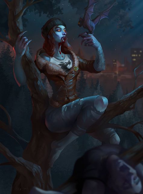 ArtStation - Clan Gangrel - Vampire the Masquerade fanart , Alexey Kruglov Vampire Female, Vampire The Masquerade Bloodlines, Modern Vampires, Vampire The Masquerade, Vampire Masquerade, Female Vampire, Modern Magic, Vampires And Werewolves, Vampire Art