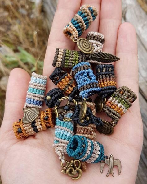 AFRICAN SANDS Macrame Dread Beads 8 mm / Dreadbead Dreadlock | Etsy Macrame Dread Beads Diy, Dreadlock Beads Diy, Macrame Dreadlock Beads, Dreads Jewelry, Dreadlocks Jewelry, Macrame Beads, Dread Jewelry, Macrame Jewelry Tutorial, Dread Accessories