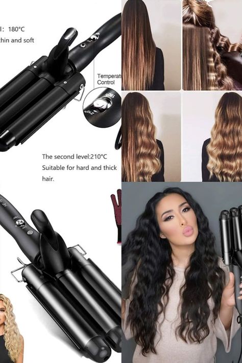 Hair Waver, 3 Barrel Curling Iron Wand 25mm Crimper Hair Iron 3 Barrel Hair Crimper Temperature Adjustable Heat Up Quickly Beach Waves Curling Iron Black
more informations in the link Beach Waver Curling Iron, Beach Waves Curling Iron, Waver Curling Iron, Ceramic Hair Curler, 3 Barrel Curling Iron, Waves With Curling Iron, Beach Waver, Hair Crimper, Barrel Curling Iron