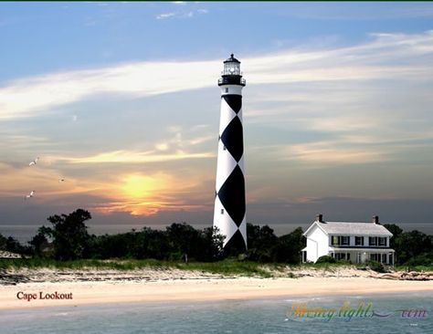 Cape Lookout Lighthouse Tattoo, Cape Lookout Lighthouse, Nc Lighthouses, Lighthouse Tattoo, Light Houses, Tat Ideas, Salt Life, Paint Ideas, Painting Inspiration