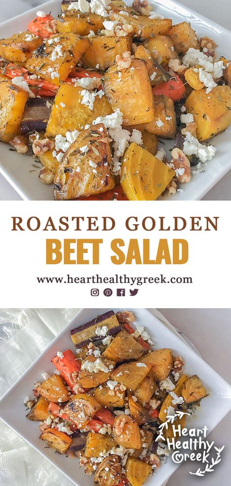 Roasted Yellow Beets, Golden Beets Recipe, Golden Beet Salad, Golden Beets Salad, Roasted Beets Recipe, Roasted Golden Beets, Beet Salad Recipes, Roasted Beet Salad, Golden Beets