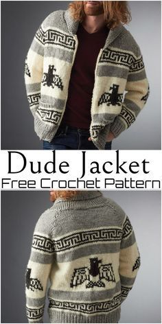 9 Cozy Crochet Hoodie Patterns to Make for Fall Free Crochet Jacket Patterns, Mens Jacket Pattern, Crochet Cardigan Free, Crochet Jacket Pattern, Crochet Baby Jacket, Cowichan Sweater, Crochet Men, Crochet Hoodie, Crochet Sweater Pattern Free