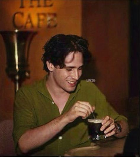 Jeff Buckley clearly enjoying coffee Angel Queen, Peter Steele, Jeff Buckley, Beautiful Angel, Old Music, Music People, Living Legends, Rock Stars, I Love Music