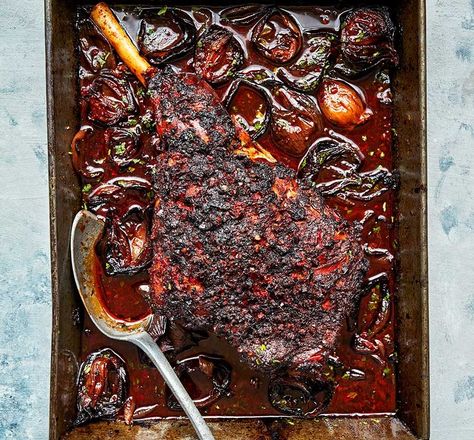 Harissa Lamb, Tom Kerridge, Dried Chillies, Lamb Shoulder, Slow Cooked Lamb, Lamb Dishes, Bbc Good Food, Lamb Roast, Slow Roast