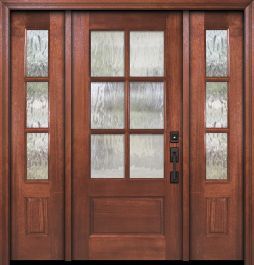 Colonial Doors, Exterior Doors With Sidelights, Barndo Ideas, Colonial Door, Mahogany Door, Slab Doors, Double Doors Exterior, Wood Exterior, Door Crafts