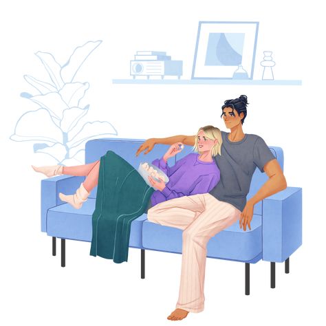 Couple Watching Movie, Couple Watching Tv, Popcorn Vector, Popcorn Illustration, Popcorn Clipart, Film Man, Woman Sitting, Tv Couples, People Sitting