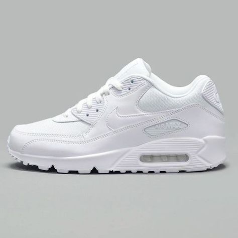 Women's Nike Air Max 90 White/Black-White Tenis Air Max 90, Nike Air Max 90 Mens, Air Max 90 Leather, Zapatillas Nike Air, Nike Air Max White, Air Max 90s, Tenis Nike Air, Air Max 90 Women, Nike Boots