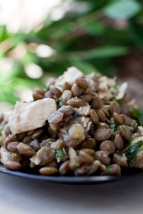 Lentil and Tuna Salad Recipe - NYT Cooking Tuna Salad Recipe, Roasted Root Vegetables, Vinaigrette Recipes, Green Lentils, Nyt Cooking, Lentil Salad, Roasted Meat, Tuna Salad, Roasted Vegetables