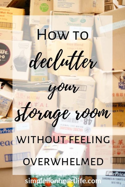 How to declutter your storage room without feeling overwhelmed - tackle your clutter catch-all once and for all! Hacks For Small Spaces, Closet Planning, Losing Your Mind, Storage Room Organization, How To Declutter, Declutter Your Life, Clutter Free Home, Organize Declutter, Declutter Your Home