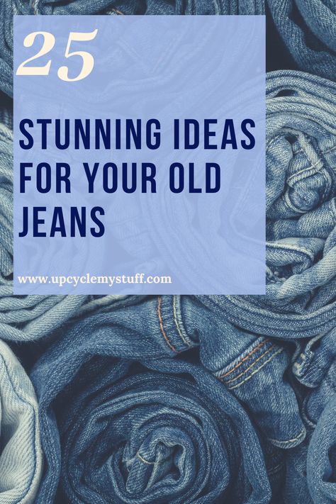 Recycler Diy, Upcycled Denim Diy, Jeans Upcycle, Diy Old Jeans, Återvinna Jeans, Upcycle Crafts Diy, Jean Quilt, Upcycling Projects, Denim Crafts Diy