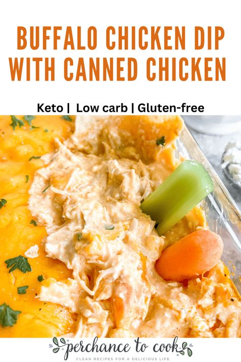 Buffalo Chicken Dip with Canned Chicken Keto Buffalo Chicken Dip, Keto Dip, Keto Buffalo Chicken, Buffalo Chicken Dip Easy, Dip Easy, Low Carb Crackers, Chicken Dip Recipe, Buffalo Chicken Dip Recipe, Appetizers For A Crowd