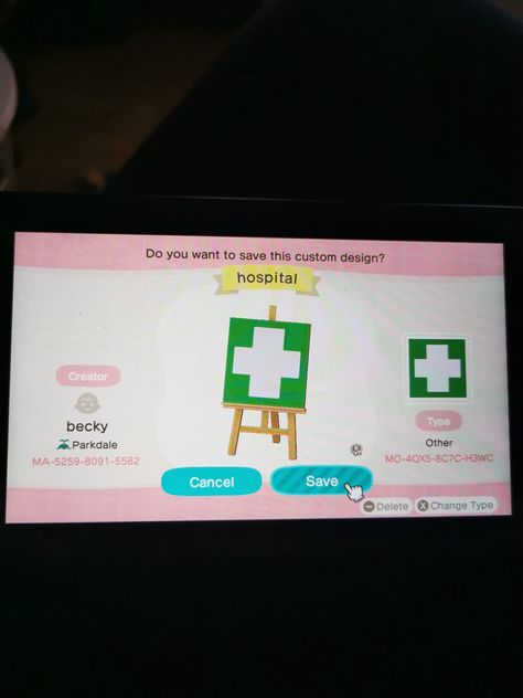 Hospital Animal crossing Animal Crossing Hospital Design Codes, Acnh Hospital Design Codes, Animal Crossing Codes Signs, Acnh Phone Case Qr Code, Acnh Phone Case Design Code Sanrio, Hospital Signs, Cottage Signs, Animal Crossing Qr, Animal Crossing