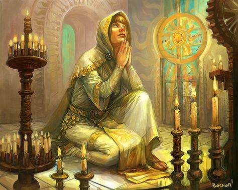 Sun Priest, Fantasy Universe, Dungeons And Dragons Characters, Gold Sun, High Fantasy, Dungeon Master, Fantasy Inspiration, Medieval Fantasy, The Witcher