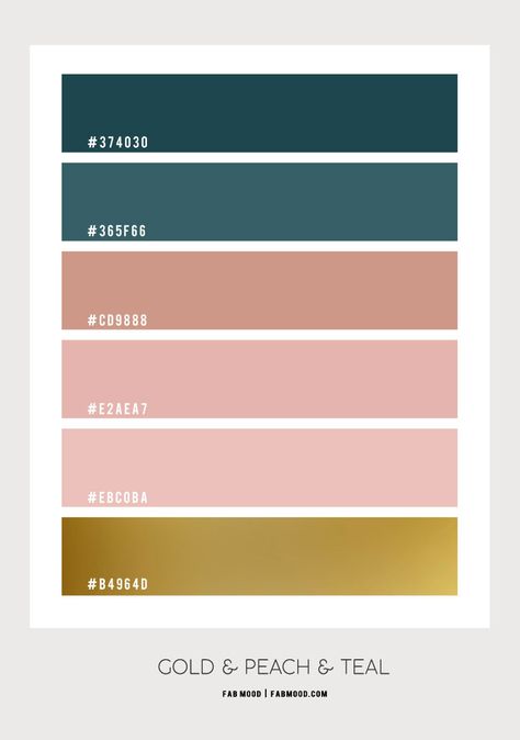 Peach and Teal Bedroom with Gold Accessories | Salmon Pink Bedroom Teal And Beige Living Room, Peach And Teal Bedroom, Colour Scheme For Bedroom, Teal Colour Scheme, Teal And Pink Bedroom, Peach Bedroom, Teal Color Palette, Teal Color Schemes, Beautiful Bedroom Colors