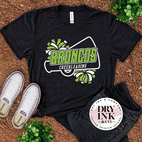 Diy Cheer Coach Shirts, Competition Cheer Shirts Design, Cheerleading Tshirts Designs Ideas, Cheer Practice Shirts Design, Cheer T Shirts Ideas, Cheer Team Shirts Design, Cheer Camp Shirts Design, Cheer Apparel Ideas, Cheer Shirts Designs Spirit Wear