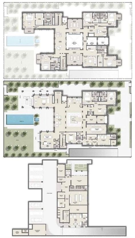 Modern Mansion Floor Plan Luxury, Modern Mansion Floor Plan, Mansion Plans, Contemporary Mansion, Luxury Floor Plans, New York Penthouse, Modern House Floor Plans, House Plans Mansion, Mediterranean House Plans