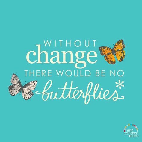 WITHOUT change  THERE WOULD BE NO            butterflies Erin Condren Design, Transform Yourself, Butterfly Quotes, Day Of The Week, My Passion, Quotes About Strength, Erin Condren, A Quote, Inspirational Quotes Motivation