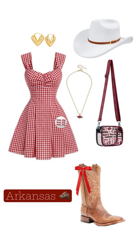 Arkansas Game Day Outfit, Arkansas Game Day, Collage Fits, Arkansas Razorbacks Football, Soft Girl Style, Gameday Outfits, Outfits Mom, Country Outfit, Concert Fit