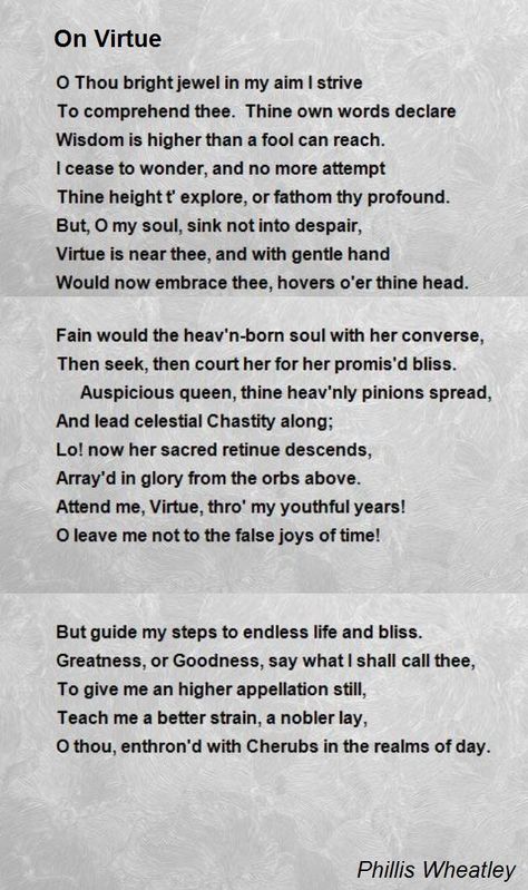 Poem by Phyllis Wheatley Phyllis Wheatley Poems, Phillis Wheatley Poems, Phyllis Wheatley, Phillis Wheatley, Black Joy, Female Poets, Student Hacks, Famous Poems, Homeschool History