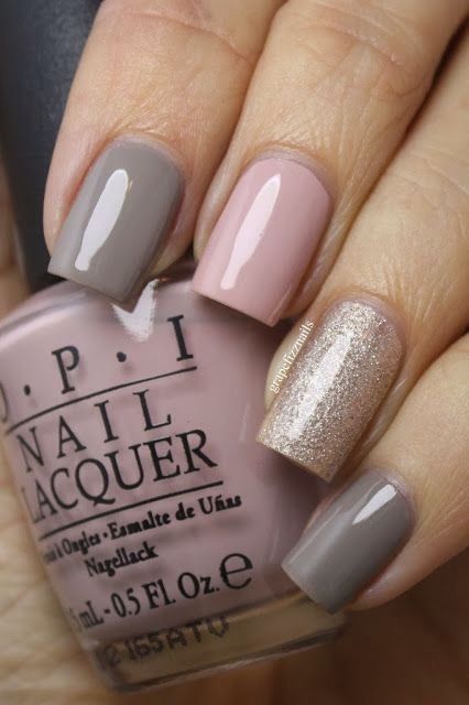 Lovely earth tones Nagel Design, Unghie Nail Art, Fall Nail Trends, Easy Nails, Her Nails, Gray Nails, Rocker Chic, Hot Nails, Cool Nail Designs