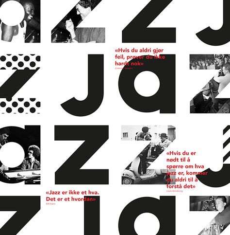 Electronic Music Poster, Typography Design Inspiration, Best Typography, Typography Images, Jazz Poster, Louis Armstrong, Type Posters, Music Design, Project Photo