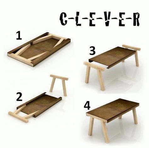 MUST DO! Probably 11 pieces of wood? 5 for the table and 6 for the legs? Folding Table Legs, Wood Folding Table, Diy Outdoor Table, Folding Tables, Foldable Table, Portable Table, Diy Furniture Table, Woodworking Furniture, Diy Table