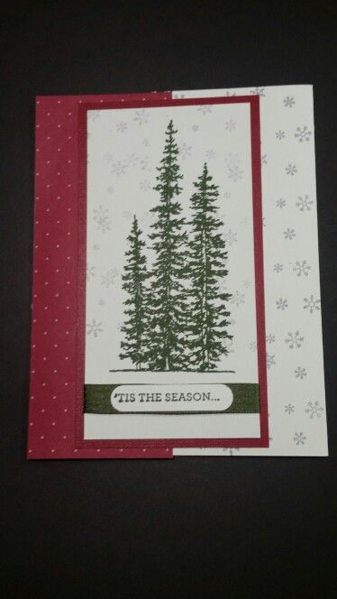 Stampin Up Wonderland. Liked it so much I CASed it Stampin Up Weihnachten, Christmas Cards 2017, Christmas Card Inspiration, Homemade Christmas Cards, Stampin Up Christmas Cards, Christmas Tree Cards, Tree Cards, Stampin Up Christmas, Diy Christmas Cards