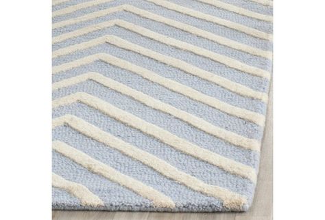 Blue Rugs, Contemporary Carpet, Safavieh Rug, Light Blue Rug, Contemporary Bedroom Decor, Wool Runner Rug, Carpet Colors, Ivory Rug, Hand Tufted Rugs